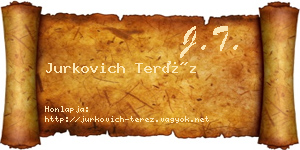 Jurkovich Teréz névjegykártya