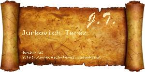 Jurkovich Teréz névjegykártya