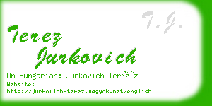 terez jurkovich business card